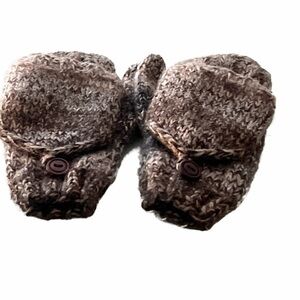 Convertible flip top handmade mittens OS